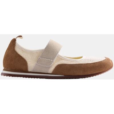 Gioseppo Bailarinas deportivas piel y crochet. (38) Natural mujer Gioseppo Bailarinas deportivas piel y crochet. (38) Natural mujer