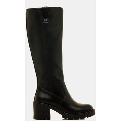 mustang Botas altas para mujer con un tacón ancho. (37) Negro mujer mustang Botas altas para mujer con un tacón ancho. (37) Negro mujer