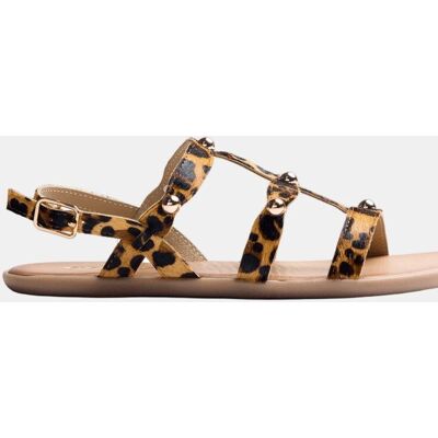 Gioseppo Sandalias barefoot piel estampado animal. (38) Marrón mujer Gioseppo Sandalias barefoot piel estampado animal. (38) Marrón mujer