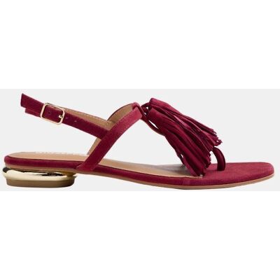 Gioseppo Sandalias piel flecos. (37) Rojo mujer Gioseppo Sandalias piel flecos. (37) Rojo mujer