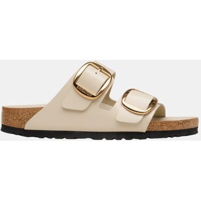 Birkenstock Arizona hebilla grande cuero natural esmaltado. (39) Blanco roto mujer Birkenstock Arizona hebilla grande cuero natural esmaltado. (39) Blanco roto mujer