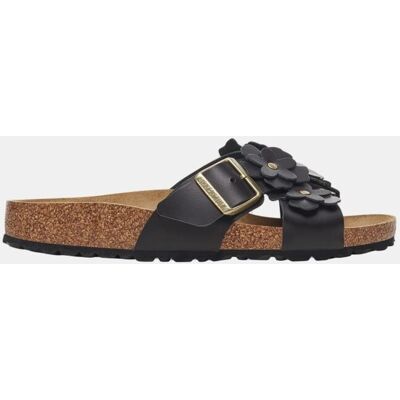 Birkenstock Siena en cuero natural con detalles florales. Negro mujer Birkenstock Siena en cuero natural con detalles florales. Negro mujer