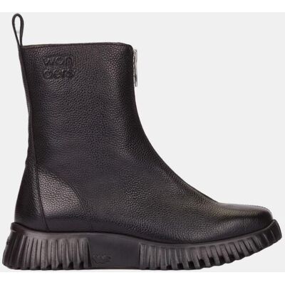 Wonders Botines piel cremellera negro. (36) Negro mujer Wonders Botines piel cremellera negro. (36) Negro mujer