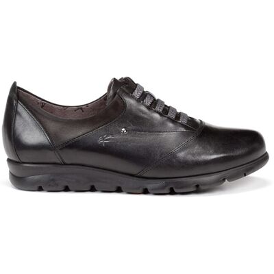 Fluchos Zapatillas de mujer de piel de color negro. (41) Negro mujer Fluchos Zapatillas de mujer de piel de color negro. (41) Negro mujer