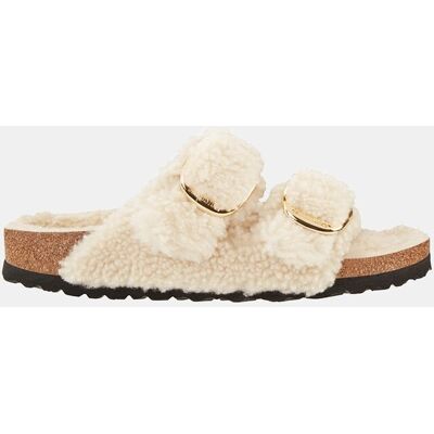 Birkenstock Sandalias planas Arizona Big Buckle Teddy Rivet de mujer. (38) Beige mujer Birkenstock Sandalias planas Arizona Big Buckle Teddy Rivet de mujer. (38) Beige mujer