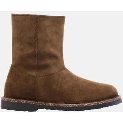 Birkenstock Bota de mujer en ante con lana de borrego y cremallera. (40) Marrón oscuro mujer Birkenstock Bota de mujer en ante con lana de borrego y cremallera. (40) Marrón oscuro mujer