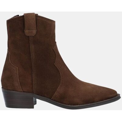 Alpe Botin mujer de piel baby silk con suela cuerolite y cierre de cremallera. (39) Marrón mujer Alpe Botin mujer de piel baby silk con suela cuerolite y cierre de cremallera. (39) Marrón mujer