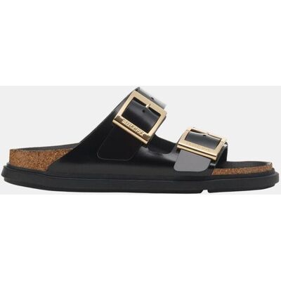 Birkenstock Sandalias mujer Arizona hebilla cuadrada cuero natural esmaltado. (40) Negro mujer Birkenstock Sandalias mujer Arizona hebilla cuadrada cuero natural esmaltado. (40) Negro mujer