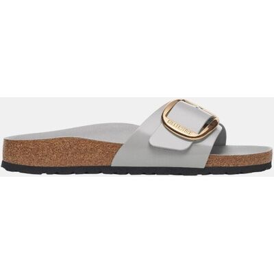 Birkenstock Sandalias mujer Madrid hebilla grande cuero natural esmaltado. (40) Gris mujer Birkenstock Sandalias mujer Madrid hebilla grande cuero natural esmaltado. (40) Gris mujer