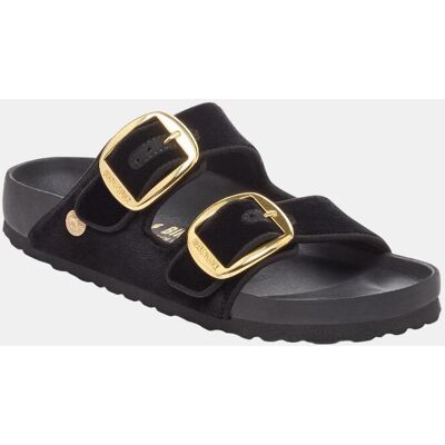 Birkenstock Sandalia de mujer con hebilla grande en terciopelo. (39) Negro mujer Birkenstock Sandalia de mujer con hebilla grande en terciopelo. (39) Negro mujer