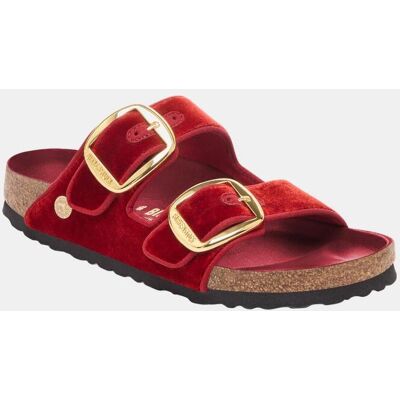 Birkenstock Sandalia de mujer con hebilla grande en terciopelo. (41) Rojo mujer Birkenstock Sandalia de mujer con hebilla grande en terciopelo. (41) Rojo mujer
