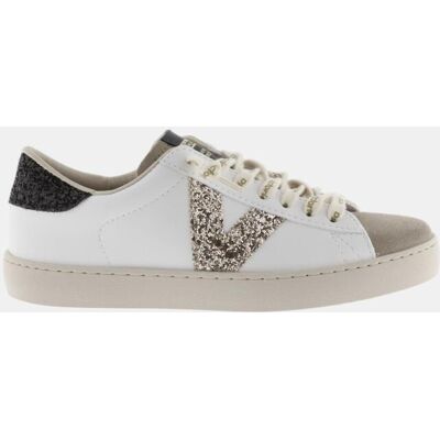 Victoria Zapatillas deportivas de mujer con piezas de glitter y puntera de serraje. (36) Negro mujer Victoria Zapatillas deportivas de mujer con piezas de glitter y puntera de serraje. (36) Negro mujer