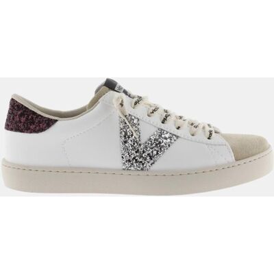 Victoria Zapatillas deportivas de mujer con piezas de glitter y puntera de serraje. (41) Burdeos mujer Victoria Zapatillas deportivas de mujer con piezas de glitter y puntera de serraje. (41) Burdeos mujer