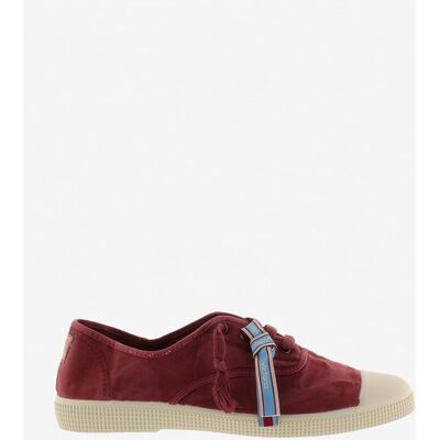 Victoria Zapatillas básicas unisex de lona envejecida DREC con cordones al tono y accesorio pulsera. (45) Burdeos mujer Victoria Zapatillas básicas unisex de lona envejecida DREC con cordones al tono y accesorio pulsera. (45) Burdeos mujer