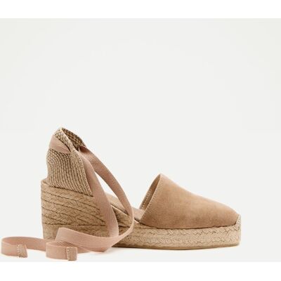 Latouche Alpargatas cuña de mujer en piel horma cuadrada. (35) Beige mujer Latouche Alpargatas cuña de mujer en piel horma cuadrada. (35) Beige mujer