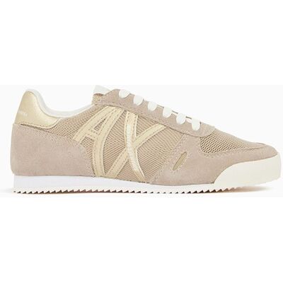 Giorgio Armani Zapatillas de mujer estilo retro en mix de tejidos. (36) Caramelo mujer Giorgio Armani Zapatillas de mujer estilo retro en mix de tejidos. (36) Caramelo mujer