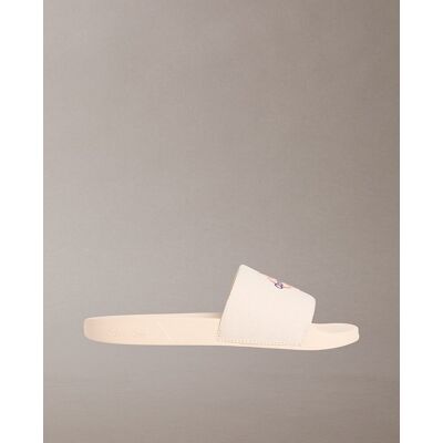 Calvin Chjanclas de mujer de lona con logo. (38) Blanco mujer Calvin Chjanclas de mujer de lona con logo. (38) Blanco mujer