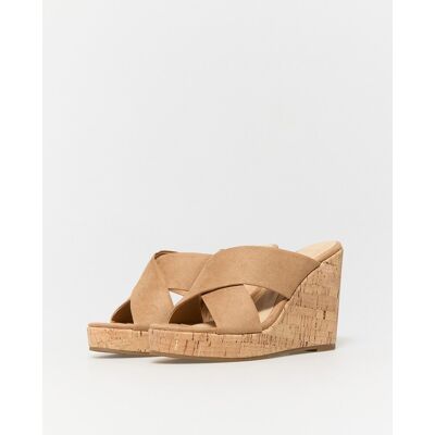 Sfera Cuña tiras cruzadas. (36) Camel mujer Sfera Cuña tiras cruzadas. (36) Camel mujer