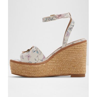 ALDO Sandalias de cuña de mujer con punta cuadrada. (38,5) Beige mujer ALDO Sandalias de cuña de mujer con punta cuadrada. (38,5) Beige mujer