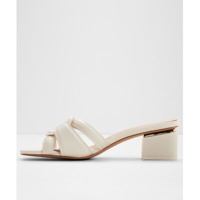 ALDO Mules de tacón de mujer con punta cuadrada. (38) Crudo mujer ALDO Mules de tacón de mujer con punta cuadrada. (38) Crudo mujer