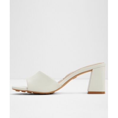 ALDO Mules de tacón de mujer con punta cuadrada. (37,5) Blanco mujer ALDO Mules de tacón de mujer con punta cuadrada. (37,5) Blanco mujer
