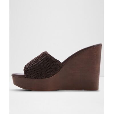 ALDO Mules de tacón de mujer con punta cuadrada. (37,5) Marrón oscuro mujer ALDO Mules de tacón de mujer con punta cuadrada. (37,5) Marrón oscuro mujer