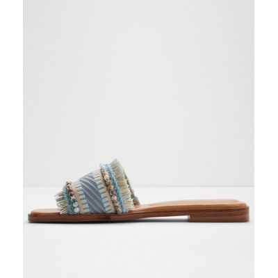 ALDO Sandalias planas de mujer con punta cuadrada. (38,5) Azul/Beige mujer ALDO Sandalias planas de mujer con punta cuadrada. (38,5) Azul/Beige mujer