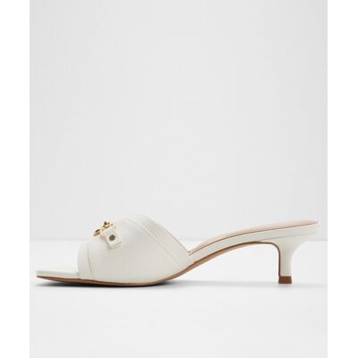 ALDO Mules de tacón de mujer con punta cuadrada. (37,5) Blanco mujer ALDO Mules de tacón de mujer con punta cuadrada. (37,5) Blanco mujer