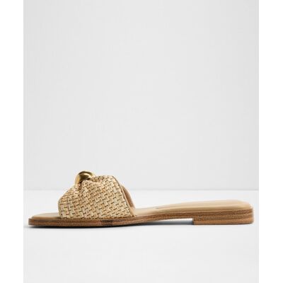 ALDO Sandalias planas de mujer con punta cuadrada. (38,5) Beige mujer ALDO Sandalias planas de mujer con punta cuadrada. (38,5) Beige mujer