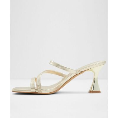 ALDO Mules de tacón de mujer con punta cuadrada. (42.5) Oro mujer ALDO Mules de tacón de mujer con punta cuadrada. (42.5) Oro mujer