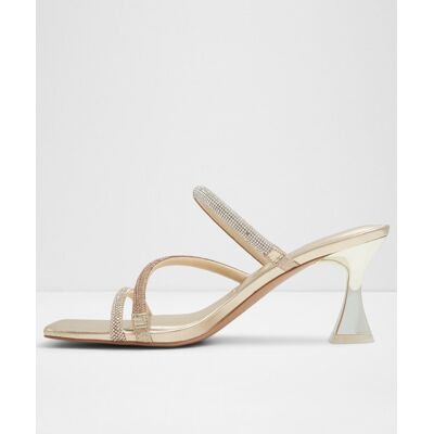 ALDO Mules de tacón de mujer con punta cuadrada. (38,5) Oro mujer ALDO Mules de tacón de mujer con punta cuadrada. (38,5) Oro mujer
