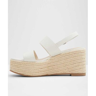 ALDO Sandalias de cuña de mujer con punta redonda. (42.5) Blanco mujer ALDO Sandalias de cuña de mujer con punta redonda. (42.5) Blanco mujer