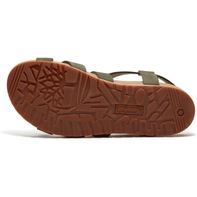 Timberland Sandalias planas de mujer en piel nobuck con hebilla ajustable. (38) Verde Oliva mujer Timberland Sandalias planas de mujer en piel nobuck con hebilla ajustable. (38) Verde Oliva mujer