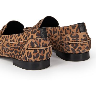 The Kooples Mocasín de piel de mujer con estampado de leopardo. (38) Marrón mujer The Kooples Mocasín de piel de mujer con estampado de leopardo. (38) Marrón mujer