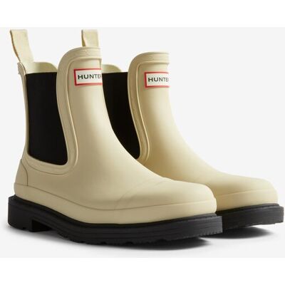 Hunter Botas de agua de mujer chelsea commando con elásticos. (38) Crema mujer Hunter Botas de agua de mujer chelsea commando con elásticos. (38) Crema mujer