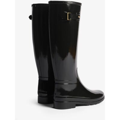 Hunter Botas de agua de mujer refined gold trim tall gloss lisas con brillo. (39) Negro mujer Hunter Botas de agua de mujer refined gold trim tall gloss lisas con brillo. (39) Negro mujer