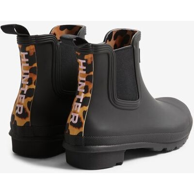 Hunter Botas de agua de mujer original chelsea leopard con elásticos. (38) Negro mujer Hunter Botas de agua de mujer original chelsea leopard con elásticos. (38) Negro mujer