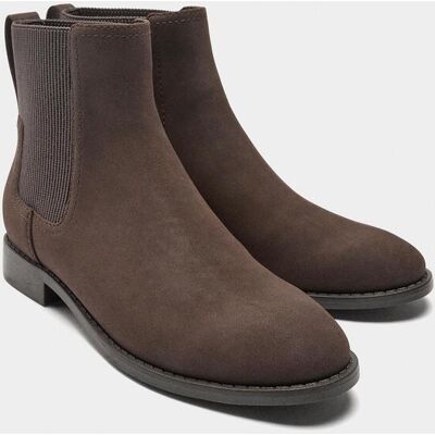 Parfois Botines chelsea de mujer con elásticos laterales. (39) Marrón oscuro mujer Parfois Botines chelsea de mujer con elásticos laterales. (39) Marrón oscuro mujer