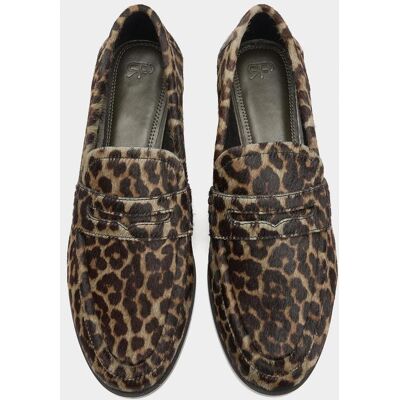 Parfois Mocasines planos de mujer de piel con diseño animal print. (38) Marrón mujer Parfois Mocasines planos de mujer de piel con diseño animal print. (38) Marrón mujer