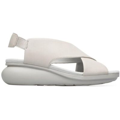 Camper Sandalias de cuña de mujer de piel con tiras cruzadas. (36) Gris mujer Camper Sandalias de cuña de mujer de piel con tiras cruzadas. (36) Gris mujer