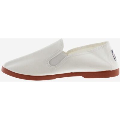Victoria Alpargatas planas unisex de lona con elásticos laterales y suela caramelo. (38) Blanco mujer Victoria Alpargatas planas unisex de lona con elásticos laterales y suela caramelo. (38) Blanco mujer