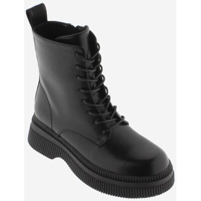 Victoria Botas de mujer negro monocromo con suela gruesa y tirador trasero. (40) Negro mujer Victoria Botas de mujer negro monocromo con suela gruesa y tirador trasero. (40) Negro mujer