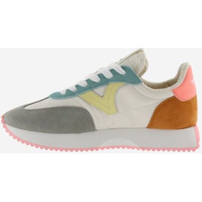 Victoria Zapatillas deportivas de mujer de nylon con piezas multicolor de serraje y suela en sierra. (40) Crudo mujer Victoria Zapatillas deportivas de mujer de nylon con piezas multicolor de serraje y suela en sierra. (40) Crudo mujer