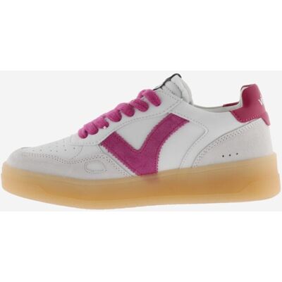 Victoria Zapatillas deportivas unisex con piezas de color y serraje y suela caramelo. (41) Blanco / Fucsia mujer Victoria Zapatillas deportivas unisex con piezas de color y serraje y suela caramelo. (41) Blanco / Fucsia mujer