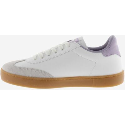 Victoria Zapatillas deportivas de mujer con piezas de serraje e interior en contraste. (42) Lila / Blanco mujer Victoria Zapatillas deportivas de mujer con piezas de serraje e interior en contraste. (42) Lila / Blanco mujer