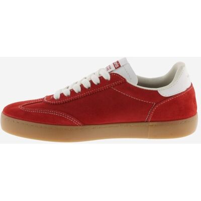 Victoria Zapatillas deportivas unisex de serraje con piezas en contraste y suela caramelo. (40) Rojo mujer Victoria Zapatillas deportivas unisex de serraje con piezas en contraste y suela caramelo. (40) Rojo mujer