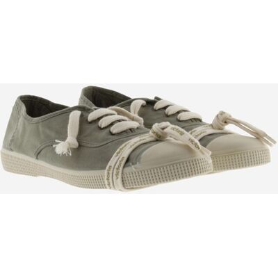 Victoria Zapatillas básicas unisex de lona tintada DREC con doble cordón y refuerzo en la puntera. (43) Verde grisáceo mujer Victoria Zapatillas básicas unisex de lona tintada DREC con doble cordón y refuerzo en la puntera. (43) Verde grisáceo mujer