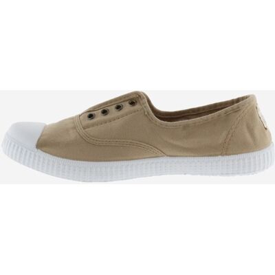 Victoria Zapatillas de niños tipo casco bajas en lona con cierre elástico. (42) Marrón claro mujer Victoria Zapatillas de niños tipo casco bajas en lona con cierre elástico. (42) Marrón claro mujer