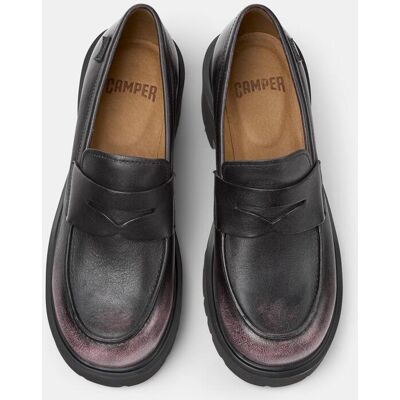 Camper Mocasines de mujer Milah con plataforma en piel. (40) Negro / Rosa mujer Camper Mocasines de mujer Milah con plataforma en piel. (40) Negro / Rosa mujer