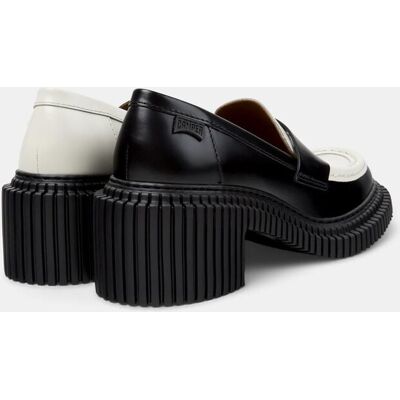Camper Mocasines de piel de mujer Pix London Twins. (39) Blanco / Negro mujer Camper Mocasines de piel de mujer Pix London Twins. (39) Blanco / Negro mujer